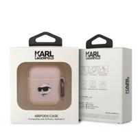ausines rozines - Karl Lagerfeld 3D Silicone NFT Karl Case for Airpods 1/ 2 Pink - 2 nuotrauka
