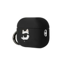 airpods pro 2 case - Karl Lagerfeld "3D Logo NFT Choupette Head Silicone Case for Airpods Pro 2" Black - 3 nuotrauka