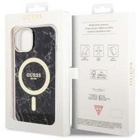 iphone 15 plus magsafe deklas - Guess "Marble MagSafe iPhone 14 Plus" Black - 2 nuotrauka