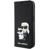 telefono deklas karl lagerfeld - Karl Lagerfeld "Saffiano Karl & Choupette Book Case iPhone 14 Pro" Black - 2 nuotrauka