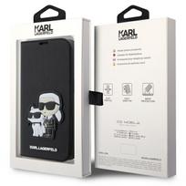 telefono deklas karl lagerfeld - Karl Lagerfeld "Saffiano Karl & Choupette Book Case iPhone 14 Pro" Black - 3 nuotrauka