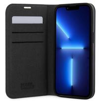 telefono deklas karl lagerfeld - Karl Lagerfeld "Saffiano Karl & Choupette Book Case iPhone 14 Pro" Black - 5 nuotrauka