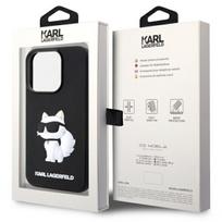 telefono deklas karl lagerfeld - Karl Lagerfeld "Rubber Choupette 3D iPhone 14 Pro" Black - 2 nuotrauka