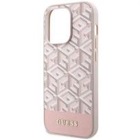 iphone 14 apple deklas magsafe - Guess "GCube Stripes MagSafe iPhone 14 Pro" Pink - 4 nuotrauka