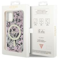 pc case pink - Guess "PC/ TPU Flowers IML MagSafe Compatible Case iPhone 11" Pink - 2 nuotrauka
