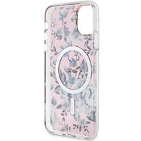 pc case pink - Guess "PC/ TPU Flowers IML MagSafe Compatible Case iPhone 11" Pink - 3 nuotrauka