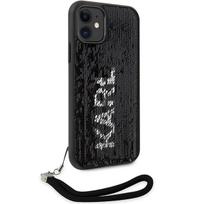 telefono deklas karl lagerfeld - Karl Lagerfeld "Sequins Reversible Case iPhone 11" Black Silver - 3 nuotrauka