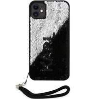 telefono deklas karl lagerfeld - Karl Lagerfeld "Sequins Reversible Case iPhone 11" Black Silver - 4 nuotrauka