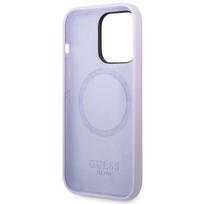 iphone 14 violetine - Guess "GUHMP14LSBPLU Hardcase Silicone Logo Plate MagSafe iPhone 14 Pro" - 3 nuotrauka