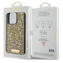 deklas iphone 15 pro guess - Guess "Rhinestone Metal Logo iPhone 15 Pro" Yellow - 2 nuotrauka
