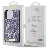 deklas iphone 15 pro guess - Guess "GUHCP15XPFGSBSP Rhinestone Metal Logo iPhone 15 Pro Max" Purple - 2 nuotrauka