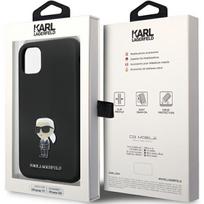 iphone 11 silicone case - Karl Lagerfeld "KLHCN61SMHKNPK Silicone Ikonik Metal Pin iPhone 11 / XR 6.1" Black - 2 nuotrauka