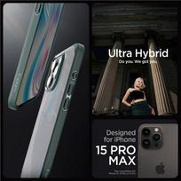 15 ultra - Spigen Ultra Hybrid Dėklas Apple iPhone 15 Pro Max - Tamsiai Žalias (Dark Green) - 11 nuotrauka