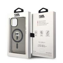 telefono deklas karl lagerfeld - Karl Lagerfeld "KLHMP15SHFCKNOK Hardcase IML Ikonik MagSafe iPhone 15" Black - 2 nuotrauka
