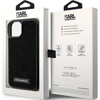 deklas apple iphone 14 - Karl Lagerfeld "Rhinestone Plate Metal Logo Case iPhone 15" Black - 2 nuotrauka