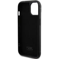 deklas apple iphone 14 - Karl Lagerfeld "Rhinestone Plate Metal Logo Case iPhone 15" Black - 3 nuotrauka