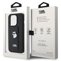 telefono deklas karl lagerfeld - Karl Lagerfeld Gripstand Saffiano Choupette Pins dėklas Apple iPhone 14 Pro Max Juodas (Black) - 2 nuotrauka