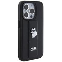 telefono deklas karl lagerfeld - Karl Lagerfeld Gripstand Saffiano Choupette Pins dėklas Apple iPhone 14 Pro Max Juodas (Black) - 4 nuotrauka