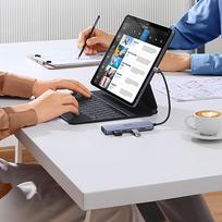 sd tf kortele - Adapteris HUB UGREEN CM511 USB-C prie HDMI, 3x USB-A 3.0, SD/TF - 2 nuotrauka