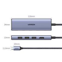sd tf kortele - Adapteris HUB UGREEN CM511 USB-C prie HDMI, 3x USB-A 3.0, SD/TF - 14 nuotrauka