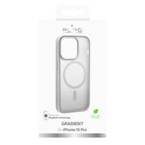 apple iphone 15 pro deklas silicone - Dėklas Puro GRADIENT, iPhone 15 Pro, silver Prekė - PUIPC15P61GRADIENTSI - 3 nuotrauka