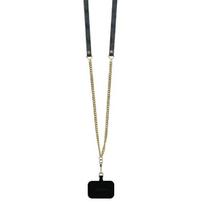iphone 16 deklas guess - Guess Leather Metal Logo Strass Crossbody Dėklas Apple iPhone 16 - Juodas (Black) - 3 nuotrauka