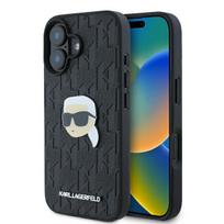 apple iphone 16 pink - Karl Lagerfeld "Monogram Karl Head Pin iPhone 16" Black - 2 nuotrauka