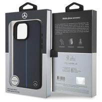 iphone 9 - Mercedes MB Blue Line Leather MagSafe dėklas Apple iPhone 16 Pro Max Tamsiai mėlynas (Navy Blue) - 2 nuotrauka