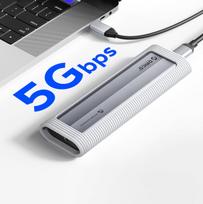 usb c kabelis - Orico AXM2F M.2 SATA SSD USB-C 3.2 Disko Dėžutė - Pilkas (Grey) - 2 nuotrauka