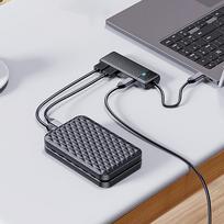 usb a sakotuvas - Orico PAPW4A-C3 USB-A šakotuvo prijungimo stotis 4x USB-A 3.0 - Juodas (Black) - 2 nuotrauka