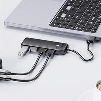 usb a sakotuvas - Orico PAPW4A-C3 USB-A šakotuvo prijungimo stotis 4x USB-A 3.0 - Juodas (Black) - 8 nuotrauka