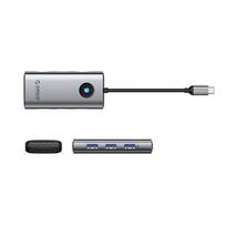 usb a sakotuvas - Orico PW11-6P USB-C šakotuvo prijungimo stotis 3x USB-A 3.0 + 1x USB-C 2.0 + 1x HDMI - Pilka (Grey) - 4 nuotrauka