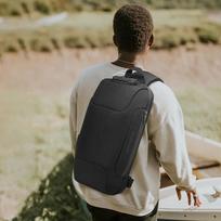 usb kuprines - Wozinsky Premium Single Shoulder Anti-Theft City Backpack with Organizer and USB - Black - 7 nuotrauka