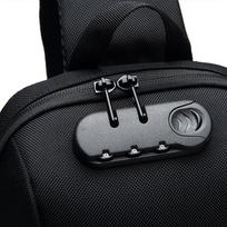 usb kuprines - Wozinsky Premium Single Shoulder Anti-Theft City Backpack with Organizer and USB - Black - 9 nuotrauka