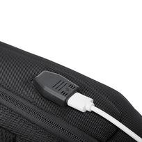 usb kuprines - Wozinsky Premium Single Shoulder Anti-Theft City Backpack with Organizer and USB - Black - 10 nuotrauka
