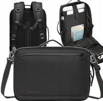 laptop dekl - Wozinsky Premium 15.6'' Laptop Backpack/Bag with Strap - Black - 2 nuotrauka