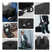 laptop dekl - Wozinsky Premium 15.6'' Laptop Backpack/Bag with Strap - Black - 6 nuotrauka