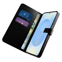samsung galaxy s25 plus deklas - PURO Booklet Case with Flip and Wallet for Samsung Galaxy S25 - Juodas (Black) - 8 nuotrauka