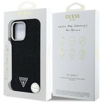 iphone 16 pro case guess - Guess Denim Triangle Logo MagSafe Dėklas iPhone 16 Pro Max - Juodas (Black) - 2 nuotrauka