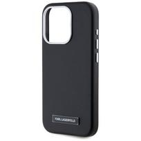 iphone 15 pro max deklas apple - Karl Lagerfeld FW Metal Plate MagSafe Case for Apple iPhone 15 Pro Max - Juodas (Black) - 4 nuotrauka
