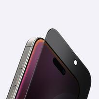 iphone 16 apsauginis stiklas - AmazingThing Radix Privacy Glass Privacy Tempered Glass for iPhone 16 Plus - 3 nuotrauka
