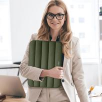 krepsys nesiojamam kompiuteriui 16 - Tech-Protett Fluffy Laptop Bag 15-16 - Green - 4 nuotrauka