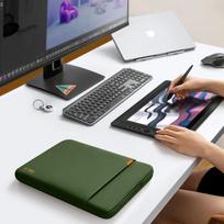 kompiuterio krepsys 13 tech - Tech-Protect Defender Laptop Bag 13-14 - Green - 3 nuotrauka