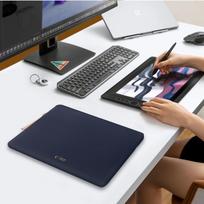 krepsys nesiojamam kompiuteriui 16 - Tech-Protect Fleece Laptop Bag 15-16 - Navy Blue - 7 nuotrauka