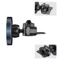 anga - Tech-Protect MM15W-V5 magnetinis MagSafe CD ir ventiliacijos angos automobilinis laikiklis su belaidžiu įkrovimu 15W Juodas (Black) - 3 nuotrauka