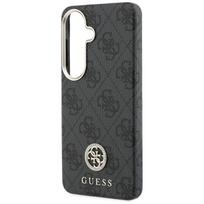 samsung frame - Guess PU Leather 4G Strass Logo Gold Frame Magnetic dėklas skirtas Samsung Galaxy S26 juodos spalvos - 4 nuotrauka