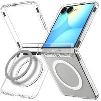 flip8 - Spigen Ultra Hybrid Pro MagSafe dėklas, skirtas Samsung Galaxy Z Flip 8 – Skaidrus/Baltas (Clear/White) - 5 nuotrauka