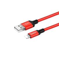 apple pakrovejas - Hoco Premium Times Speed X14 USB To Apple Lightning Cable 1m Black/Red - 3 nuotrauka