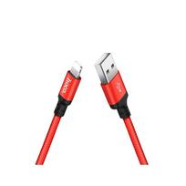 apple pakrovejas - Hoco Premium Times Speed X14 USB To Apple Lightning Cable 1m Black/Red - 4 nuotrauka