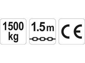 domkratas yato - YATO RANKINĖ GERVE 1,5 TON 1,5 m - 2 nuotrauka